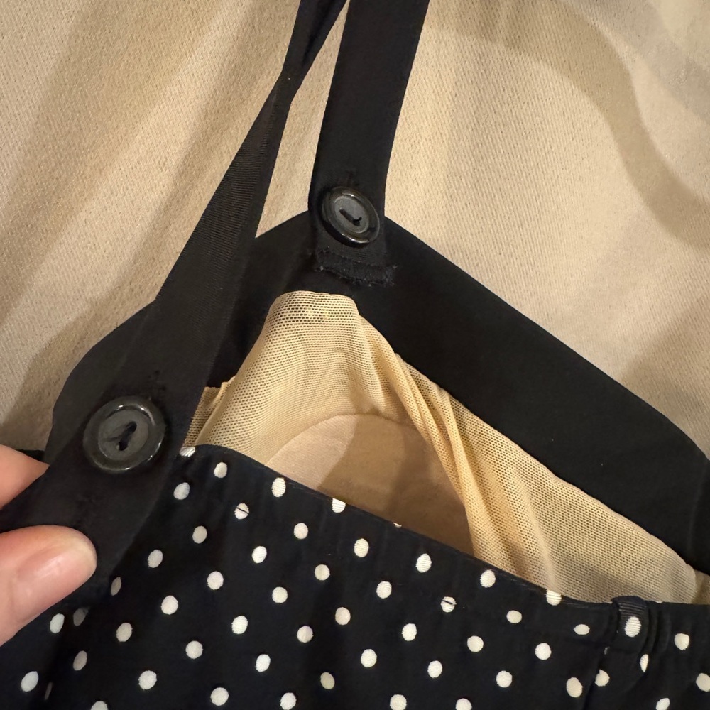 Maxine of Hollywood Black and White Polka Dot One Piece Swimsuit - Picture 4 of 8